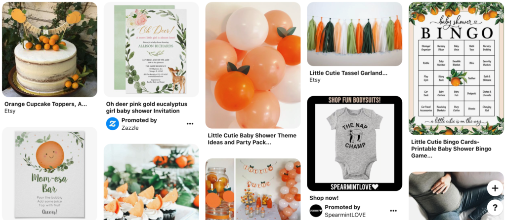 Little Cutie - Orange Baby Shower Theme for Fall